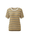 COMOBOCA Women's Striped Short Sleeve Knit Sweater