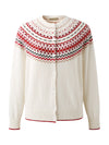 COMOBOCA 100% Cashmere Women's Fair Isle Button Front Cardigan