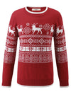 COMOBOCA 100% Wool Kids' Nordic Reindeer Pattern Knit Sweater