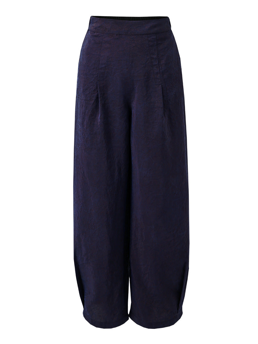 COMOBOCA 100% Mulberry Silk Women's Reversible High Waist Pants