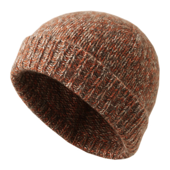 COMOBOCA 100% Cashmere Ribbed Knit Beanie
