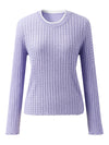 COMOBOCA Women's Cable Knit Ribbed Sweater