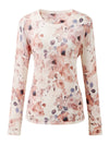 COMOBOCA Women's Floral Round Neck Sweater