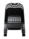 COMOBOCA 100% Cashmere Women's Sweater with Abstract Design