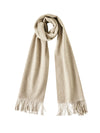 COMOBOCA Purple Gray 100% Wool Fringe Versatile Scarf