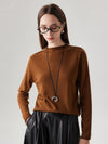 COMOBOCA Coffee Women's Reversible Color-Blocked Knit Sweater