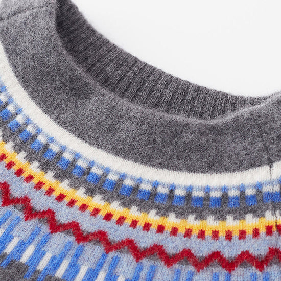 COMOBOCA 100% Cashmere Women's Fair Isle Knit Sweater