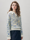 COMOBOCA Women's Wool Ribbed Knit Polo Sweater