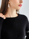 COMOBOCA 100% Cashmere Women's Sweater with Stitch Detailing