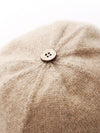 COMOBOCA 100% Cashmere Women's Button Decorated Knit Beanie