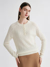 COMOBOCA 100% Cashmere Women's Cable Knit Button Front Sweater