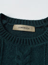 COMOBOCA 100% Wool Kids' Round Neck Striped Sweater