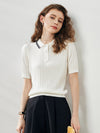 COMOBOCA Women's Cable Knit Polo T-Shirt