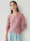 COMOBOCA Women's Ribbed V-Neck Faux Cardigan Sweater