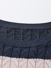 COMOBOCA Women's Striped Color Block Sweater
