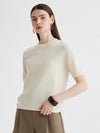 COMOBOCA 100% Cashmere Women's Round Neck T-Shirt
