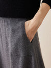 COMOBOCA 100% Cashmere Women's Knit Pleated Skirt