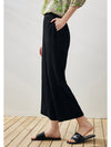 COMOBOCA Women's Elastic Waistband Crinkled Wide Leg Pants