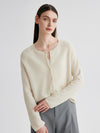 COMOBOCA 100% Cashmere Women's Button Front Knit Cardigan