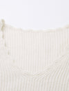 COMOBOCA 100% Cashmere Women's V-Neck Loose Knit Sweater