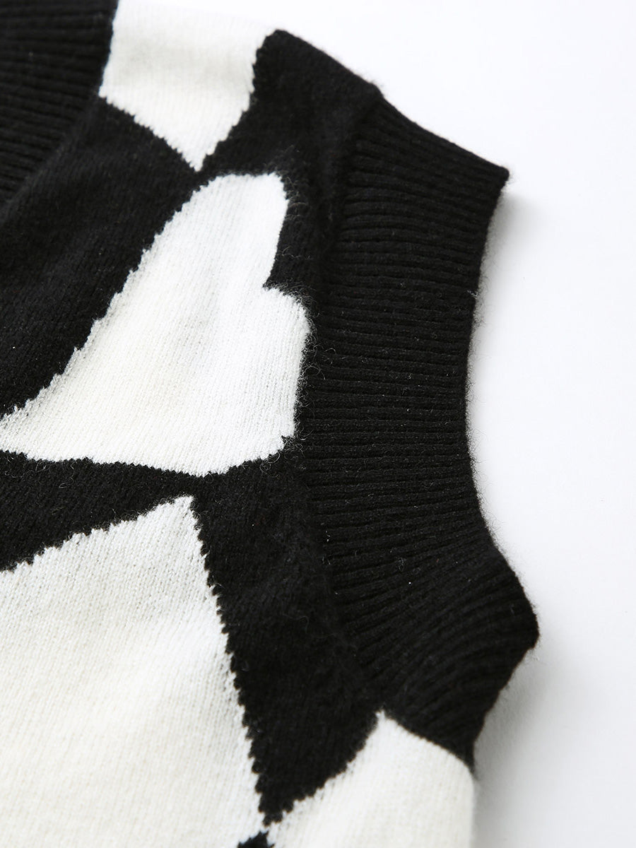 COMOBOCA 100% Cashmere Women's Vintage Inspired Knit Vest