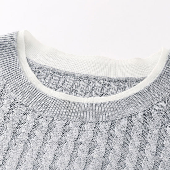COMOBOCA Women's Cable Knit Ribbed Sweater