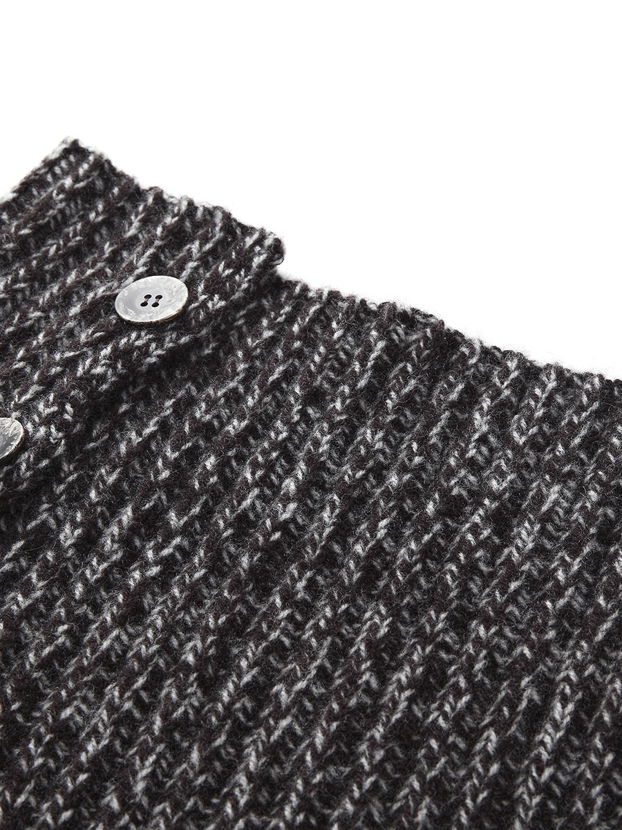 COMOBOCA 100% Wool Women's Knit Button Neck Warmer Shawl