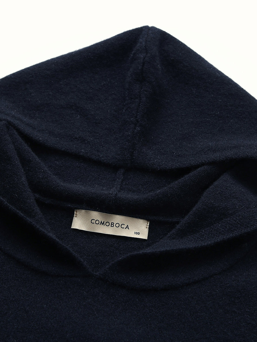 COMOBOCA 100% Cashmere Women's Flower Embroidered Hoodie