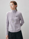 COMOBOCA 100% Cashmere Women's Turtleneck Knit Sweater