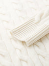 COMOBOCA 100% Cashmere Women's Cable Knit Button Cardigan