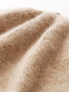 COMOBOCA 100% Cashmere Women's Button Decorated Knit Beanie