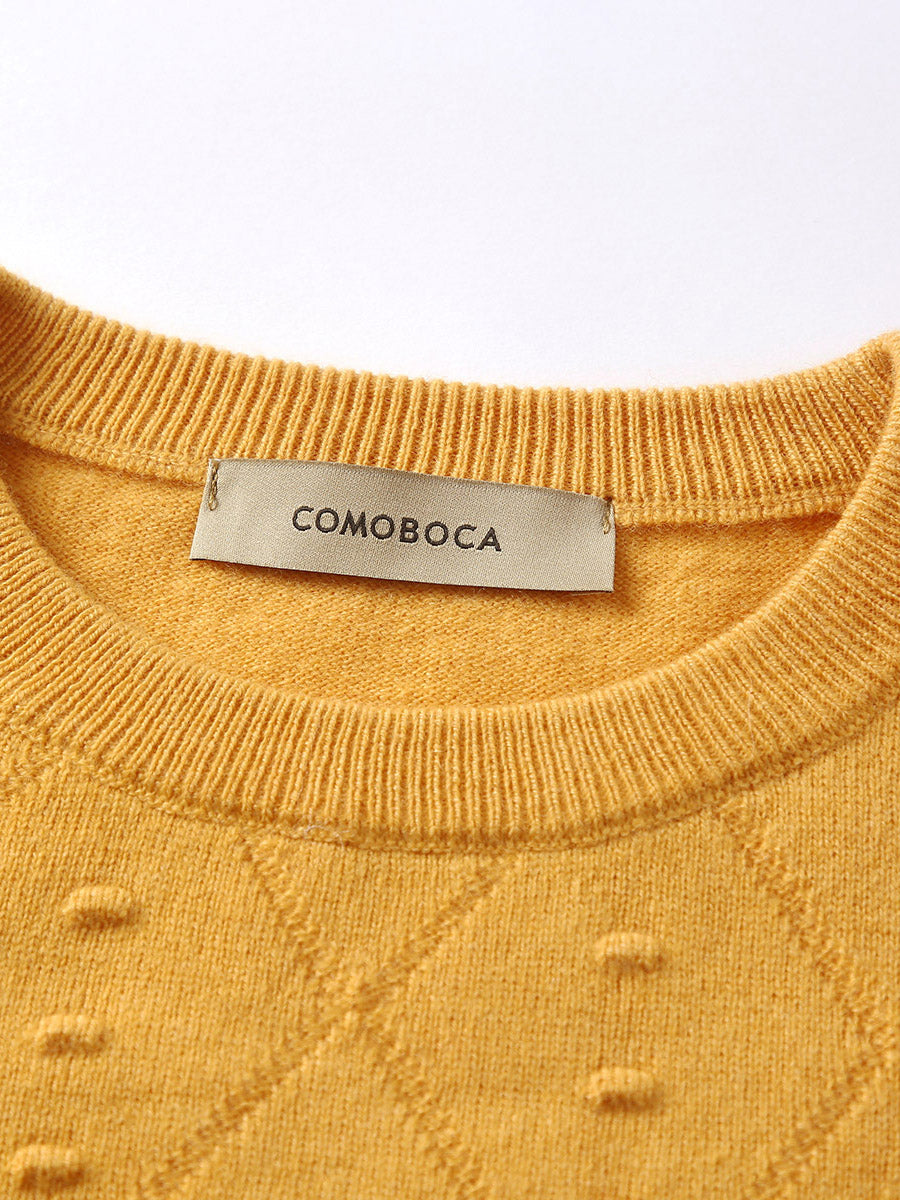 COMOBOCA 100% Wool Kids' Round Neck Sweater
