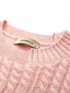 COMOBOCA 100% Cashmere Women's Cable Heart Patterned Knit Sweater