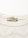 COMOBOCA 100% Wool Women's Cozy Cable Knit Sweater