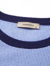 COMOBOCA 100% Wool Women's Contrast Sleeve Sweater