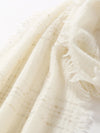 COMOBOCA 100% Cashmere Scarf with Fringes and Metallic Shimmer