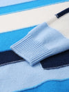 COMOBOCA 100% Wool Kids' Geometric Color Block Striped Knit Sweater