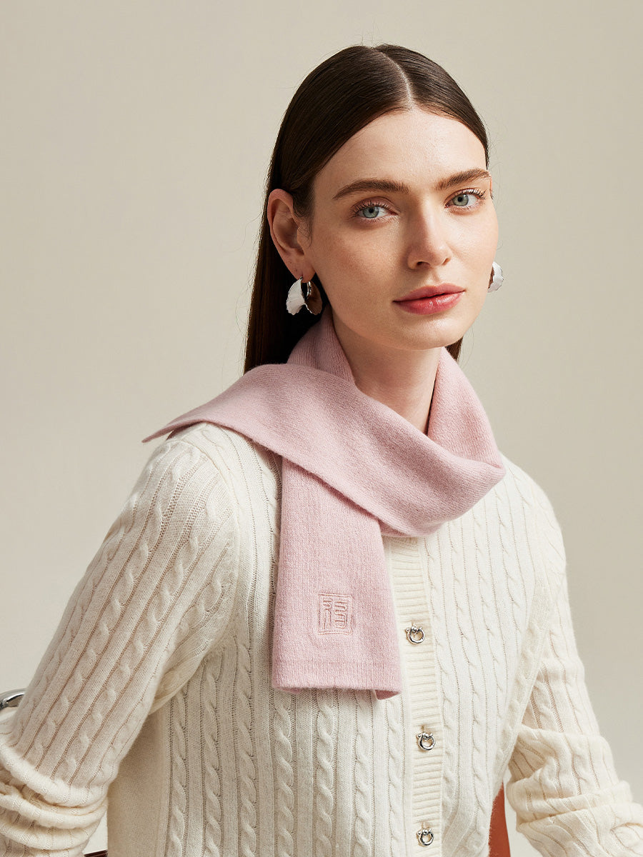 COMOBOCA 100% Cashmere Women's Embroidered Scarf