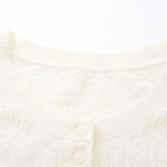 COMOBOCA 100% Wool Women's Stylish Lace Knit Sweater