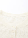 COMOBOCA 100% Wool Women's Stylish Lace Knit Sweater