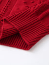 COMOBOCA 100% Cashmere Women's Bow Detailing Cable Knit Vest