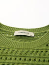 COMOBOCA 100% Wool Women's Soft Knit Lace Sweater