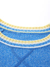 COMOBOCA 100% Wool Women's Contrast Trim Knit Sweater