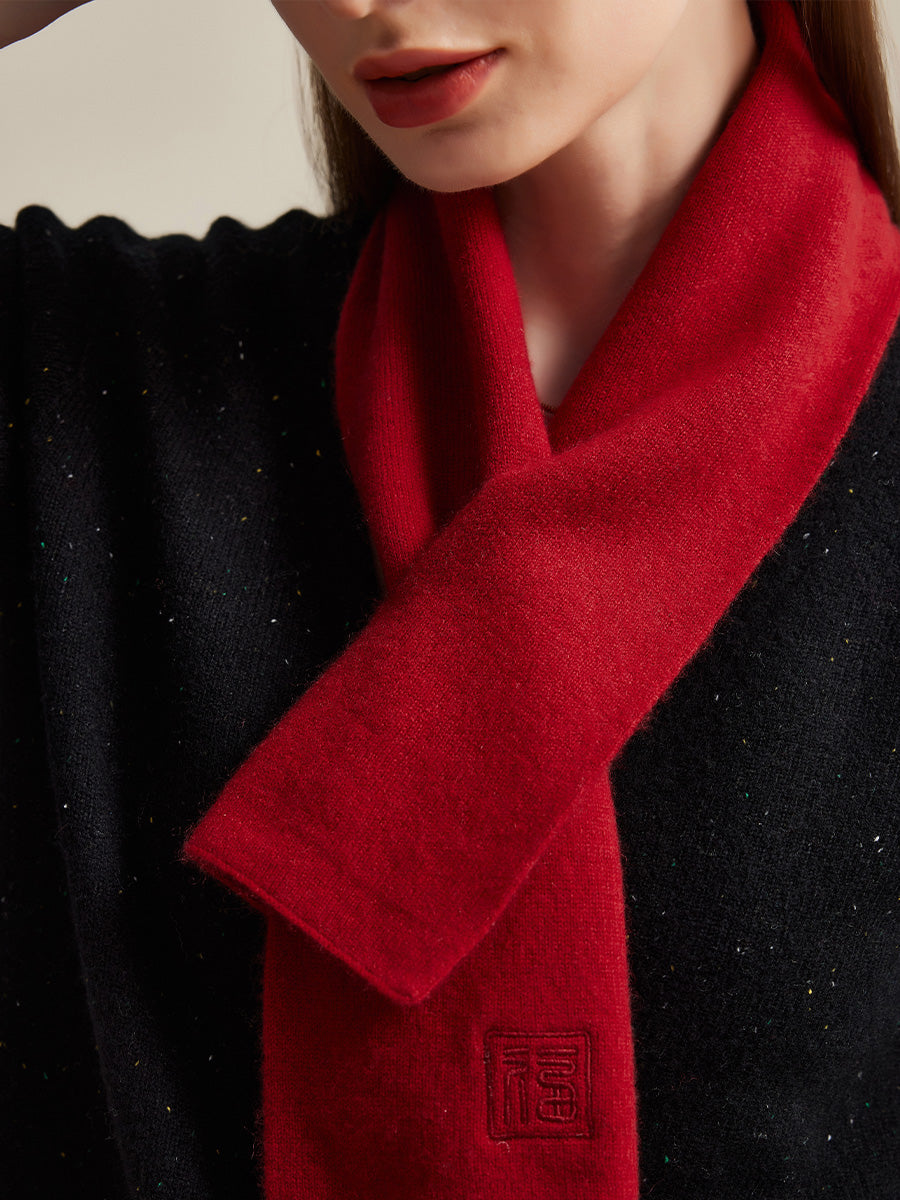 COMOBOCA 100% Cashmere Women's Embroidered Scarf