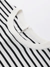 COMOBOCA Women's Striped Button Back T-Shirt