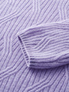 COMOBOCA 100% Cashmere Women's Geometric Wave Knit Sweater