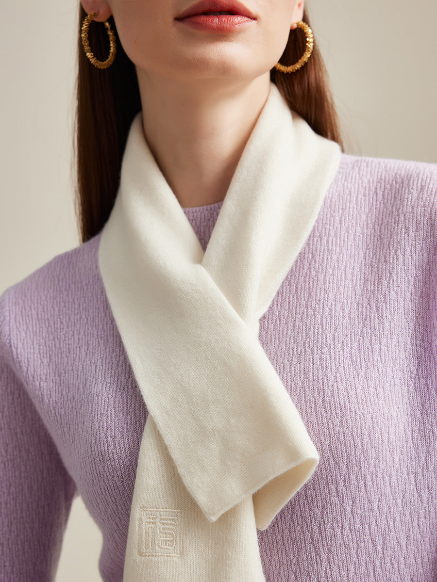 COMOBOCA 100% Cashmere Women's Embroidered Scarf