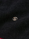 COMOBOCA 100% Cashmere Women's Color Accented Knit Pullover Sweater