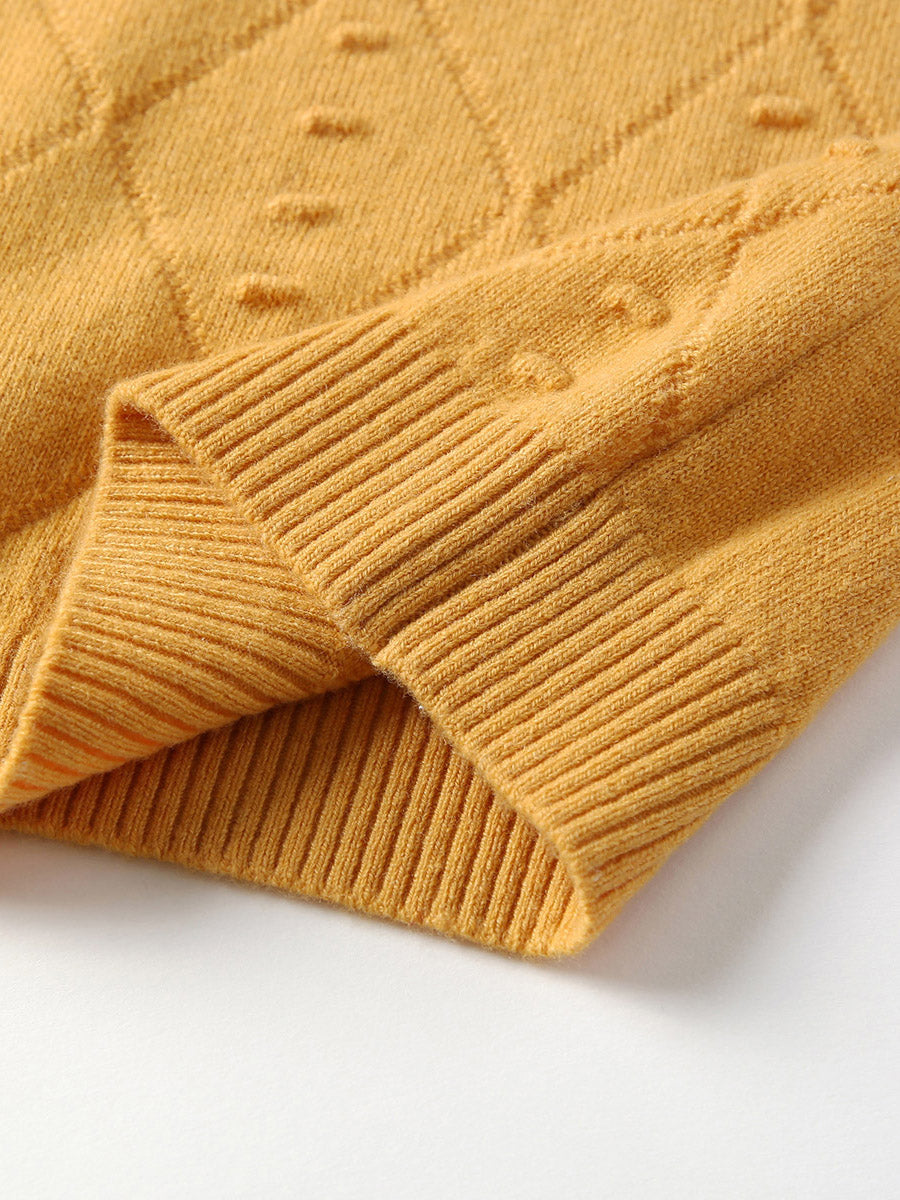 COMOBOCA 100% Wool Kids' Round Neck Sweater
