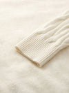 COMOBOCA 100% Cashmere Women's Cable Knit Button Front Cardigan